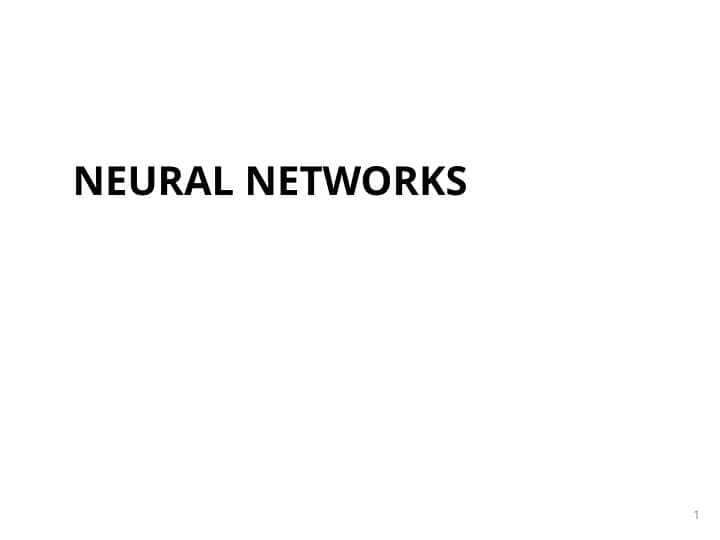 Neural Networks