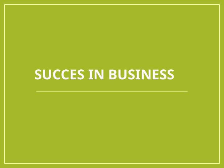 Succes in business