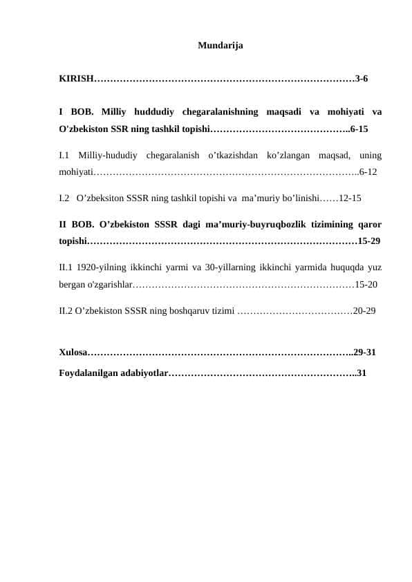 1920-1930 yillardagi O‘zbekistondagi siyosiy o‘zgarishlar
