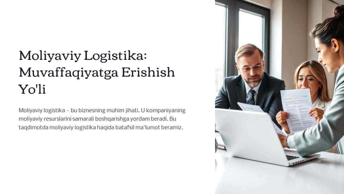 Moliyaviy Logistika Muvaffaqiyatga Erishish Yo'li
