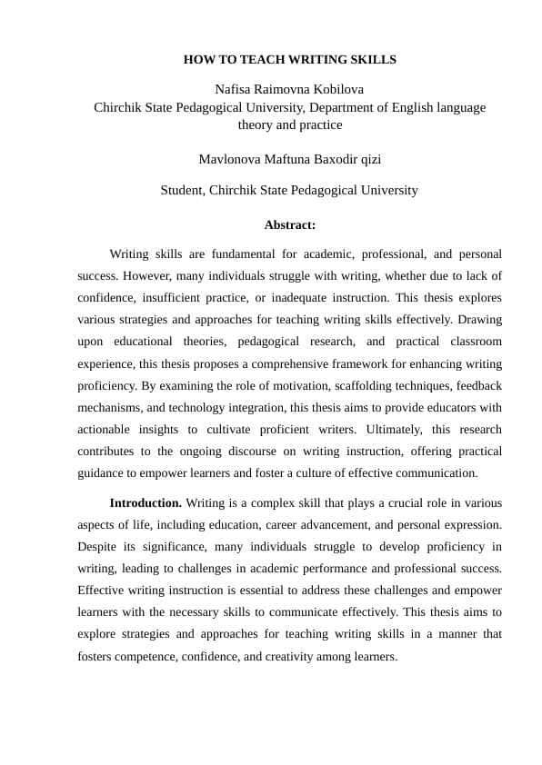 HOW TO TEACH WRITING SKILLS maqola.docx