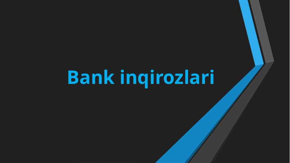 Bank inqirozlari pptx