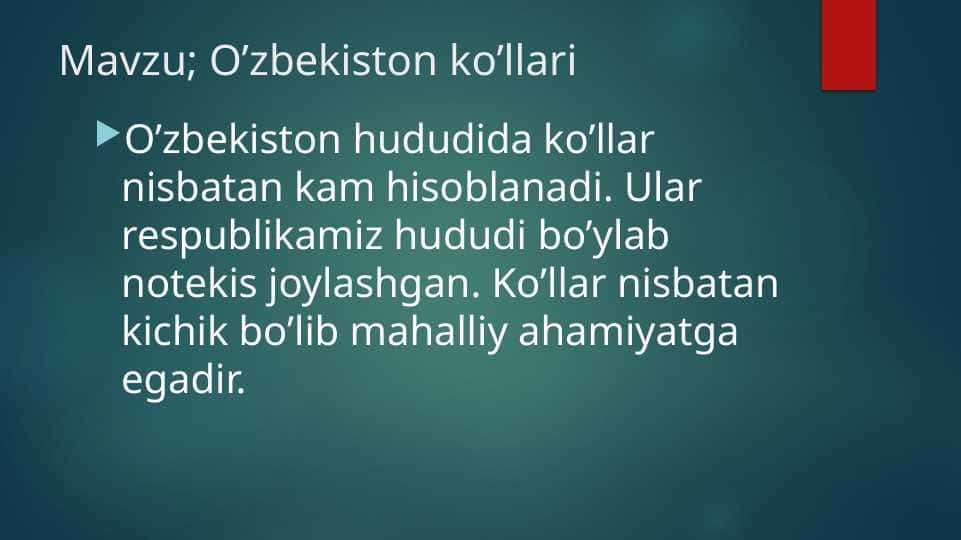 O‘zbekiston ko‘llari