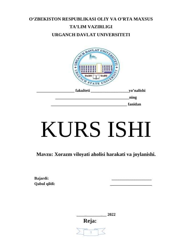 Xorazm viloyati aholisi harakati va joylanishi