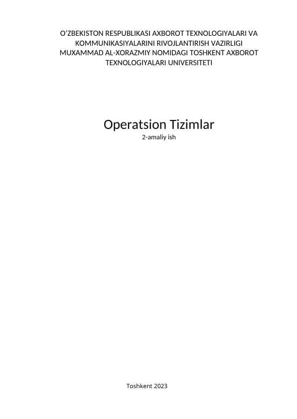OTda buyruqlar satri (cmd) va Windows PowerShell muhitida ishlash