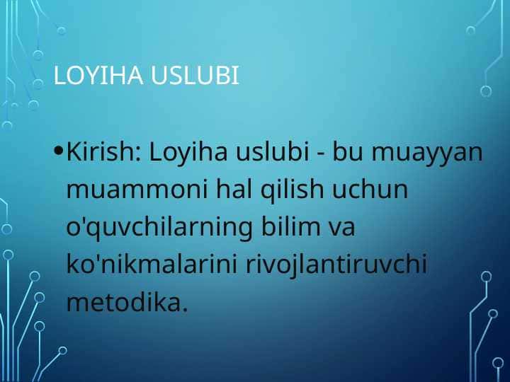 Loyiha uslubi