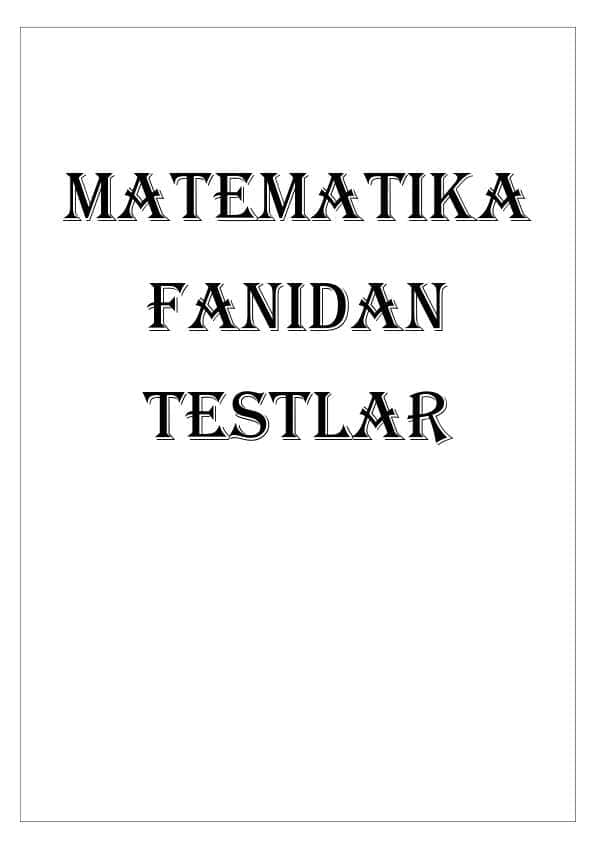 Majburiy matematika 17 ta variant + kalit