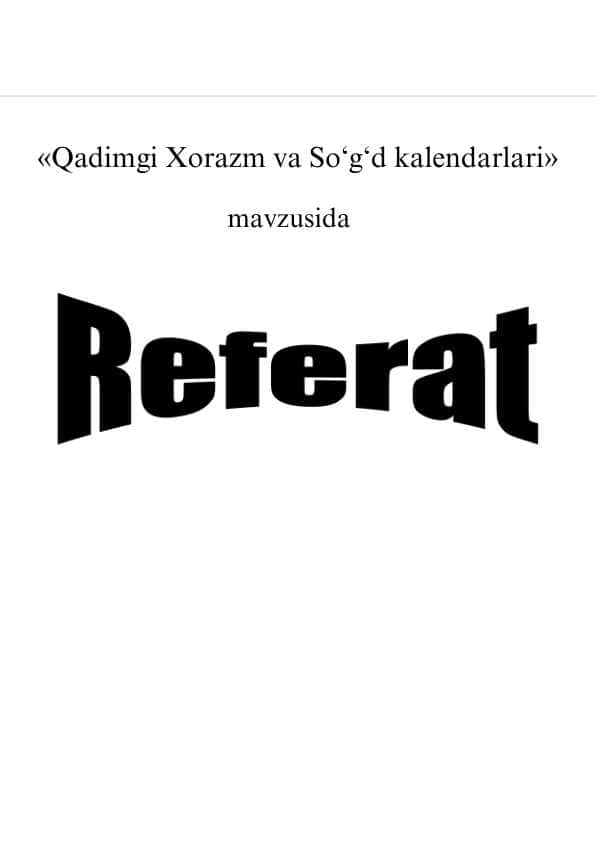 Qadimgi Xorazm va So'g'd kalendarlari