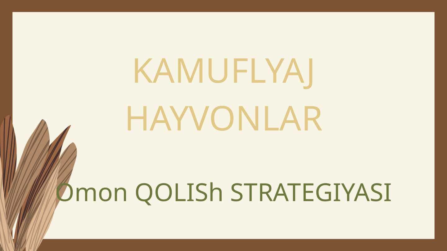KAMUFLYAJ Va Omon QOLISh STRATEGIYASI