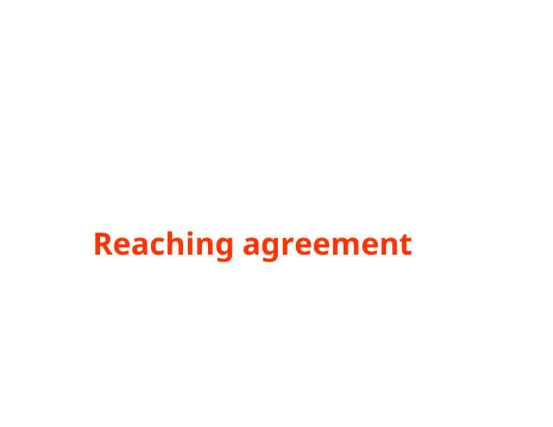 Reaching agreement