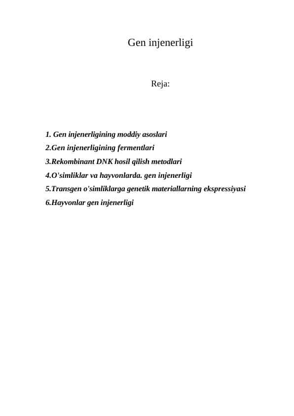 Gen injenerligi