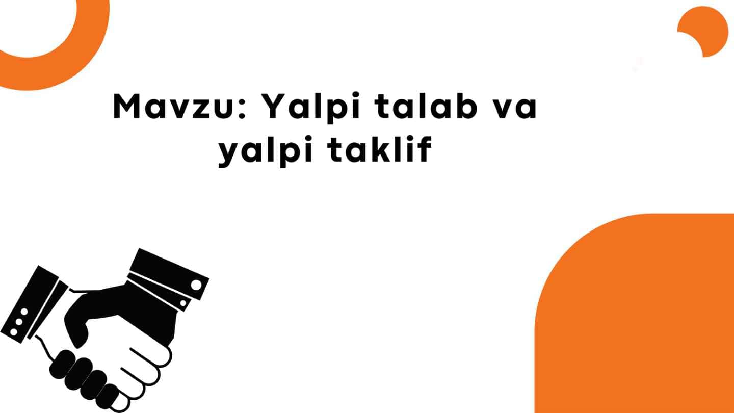 Yalpi talab va yalpi taklif
