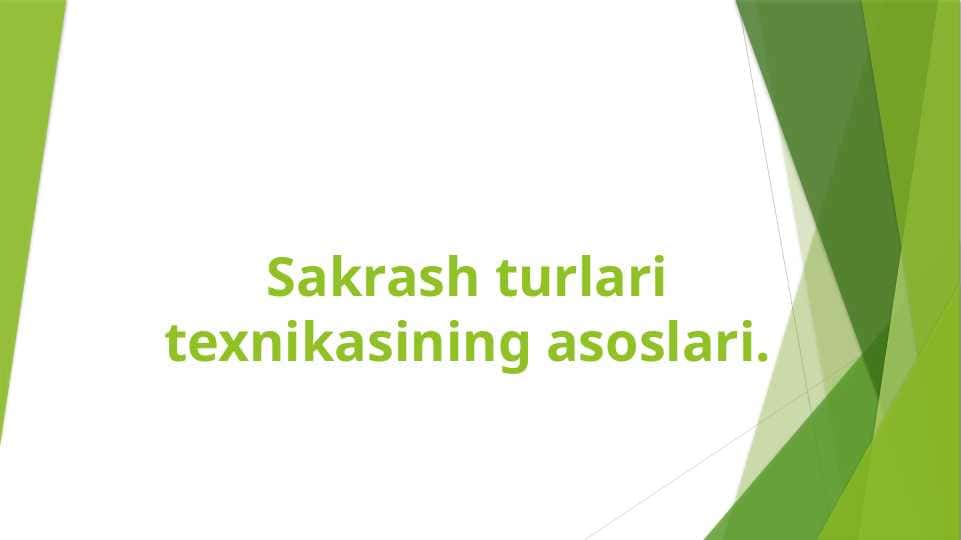 Sakrash turlari texnikasining asoslari