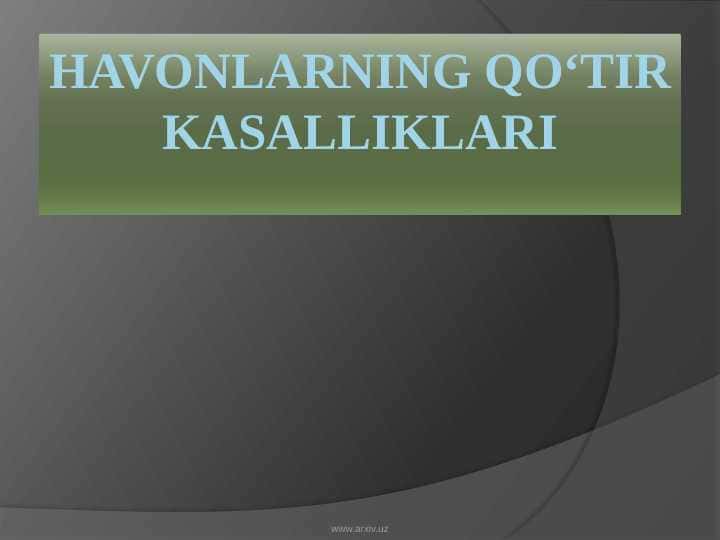 Hayvonlarning qo'tir kasalliklari