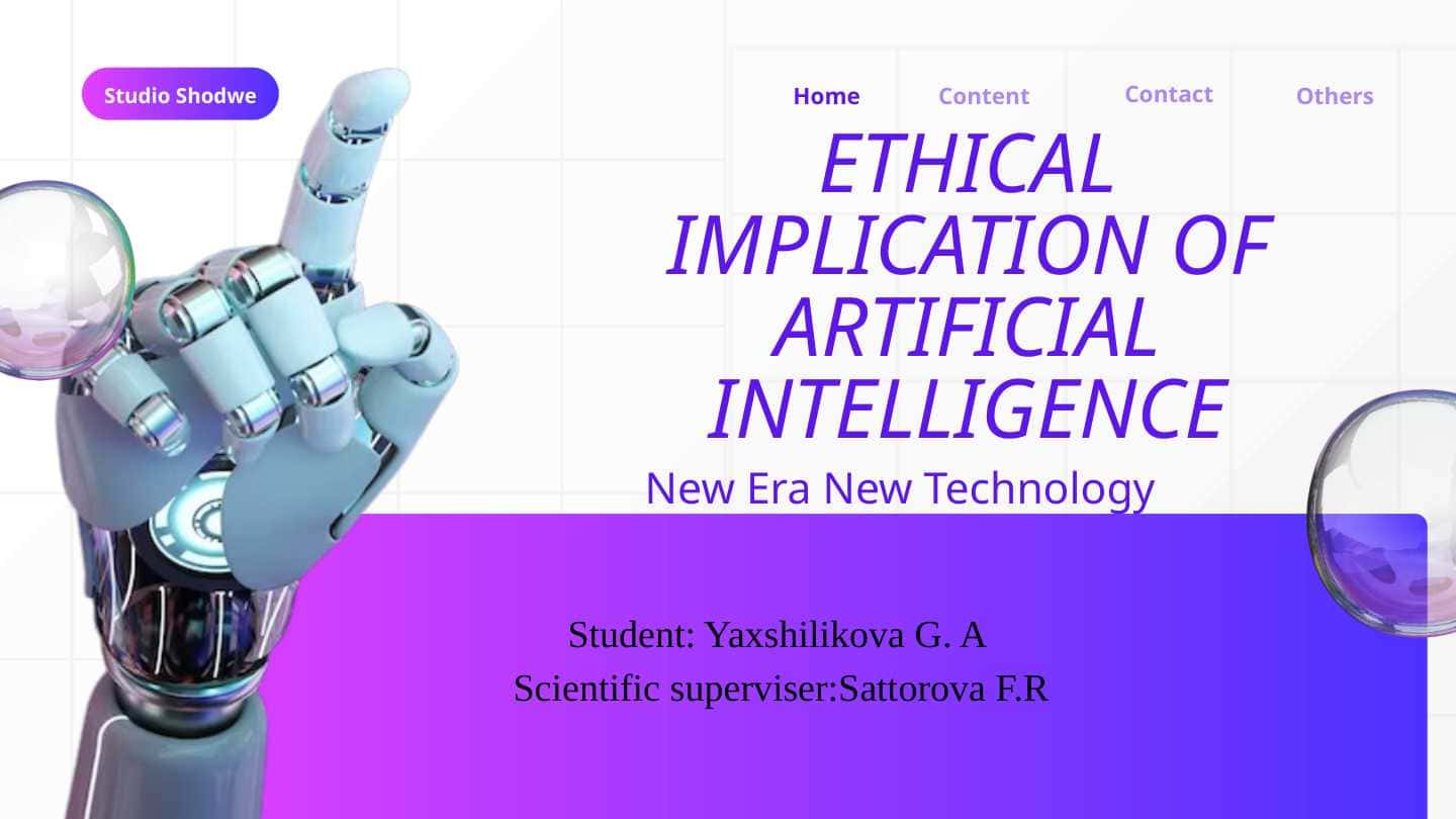 Ethical implications of Artificial Intellegence