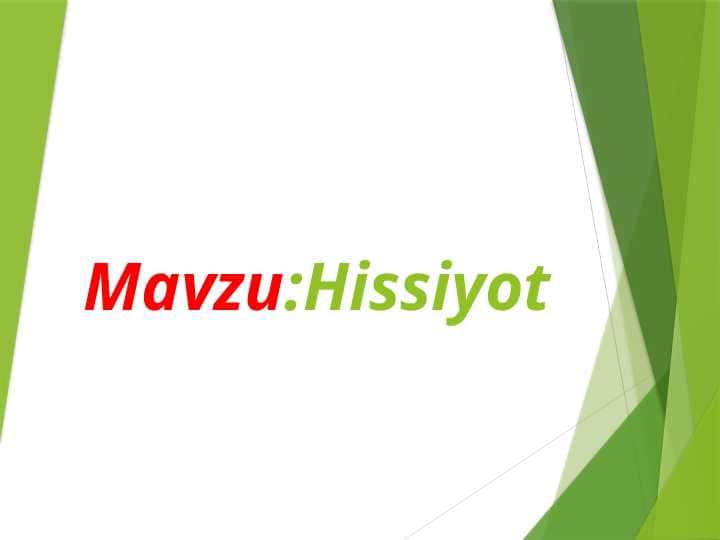 Hissiyot