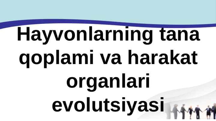 Hayvonlarning tana qoplami va harakat organlari evolutsiyasievolyutsiya