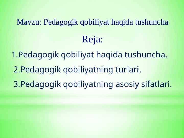 Pedagogik qobiliyat haqida tushuncha