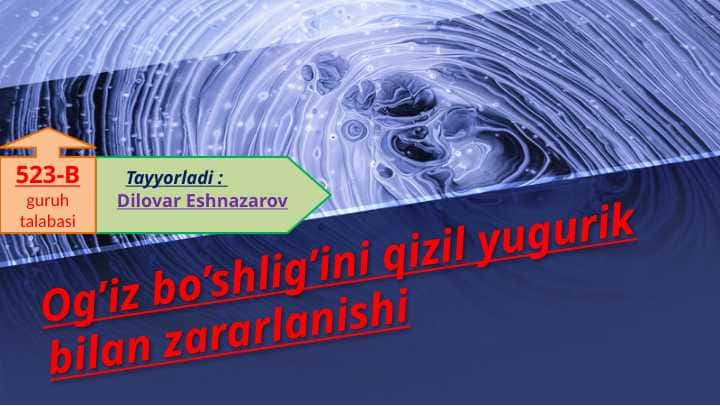 Qizil yugurukda OBShQ ning zararlanishi