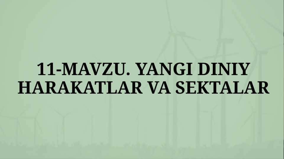 Yangi diniy harakatlar