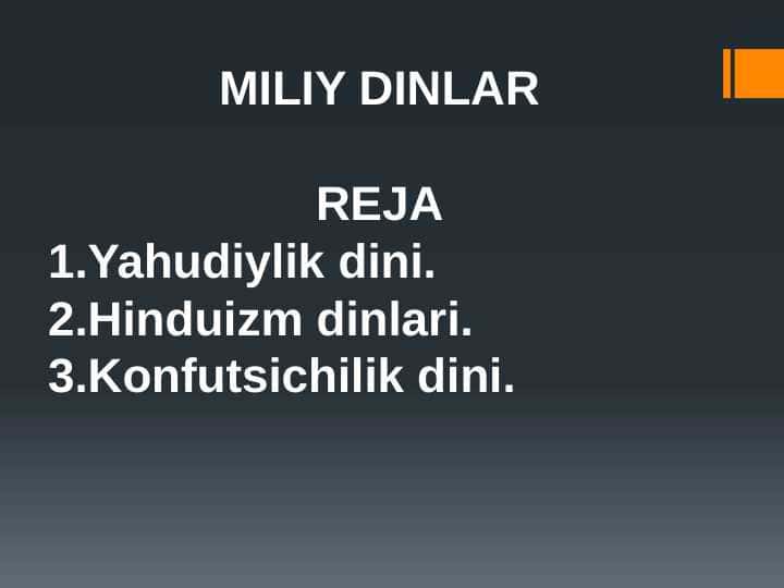 Miliy dinlar
