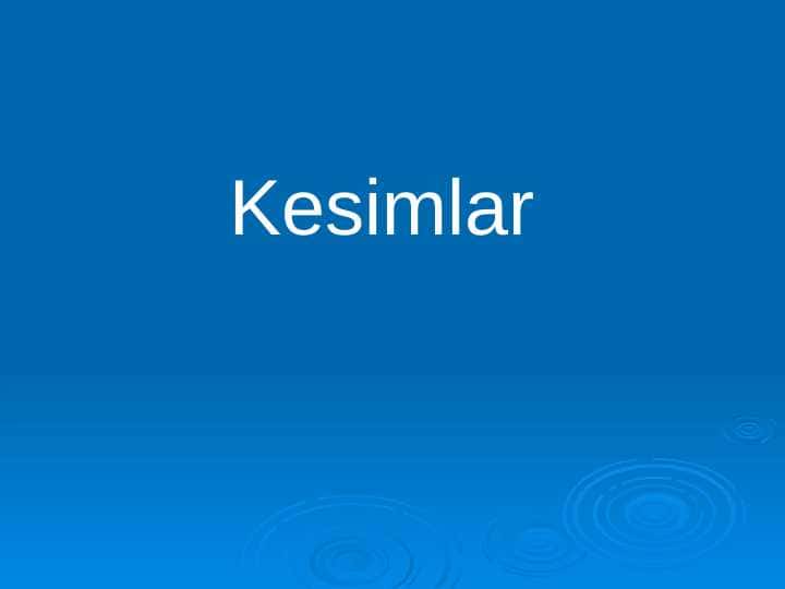Kesimlar