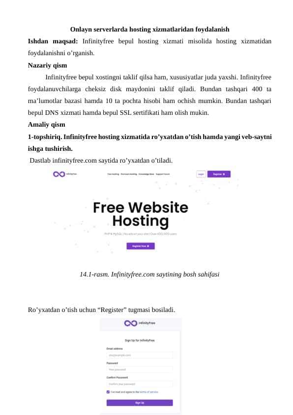 Onlayn serverlarda hosting xizmatlaridan foydalanish