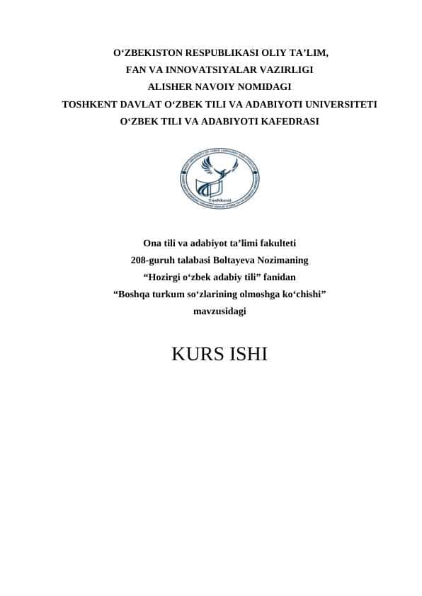 Boshqa turkum so‘zlarining olmoshga ko‘chishi