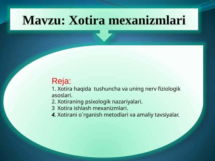 XOTIRA MEXANIZMLARI