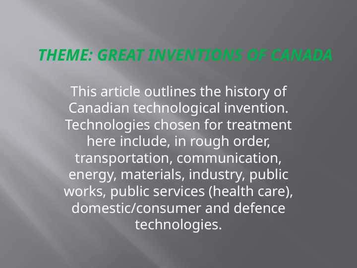 Great inventions