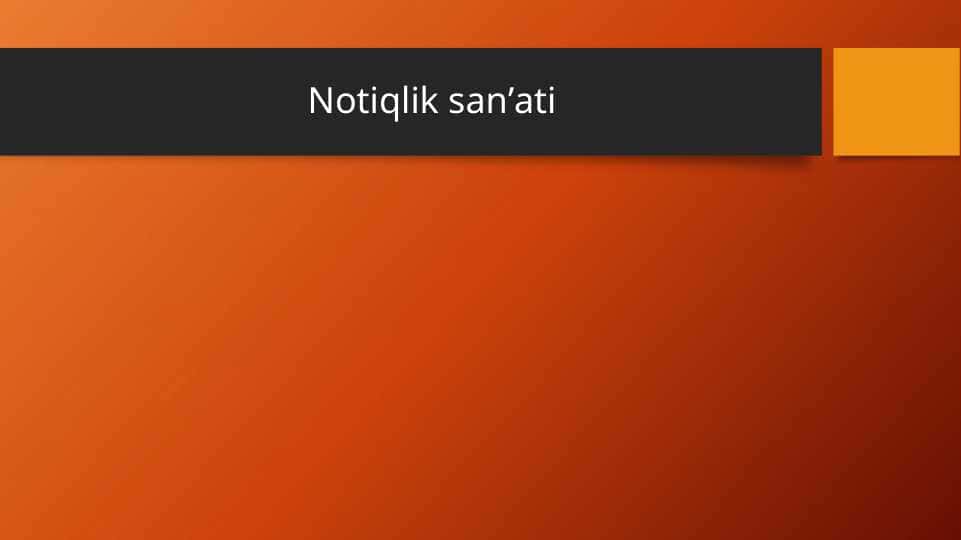 Notiqlik sanʼati