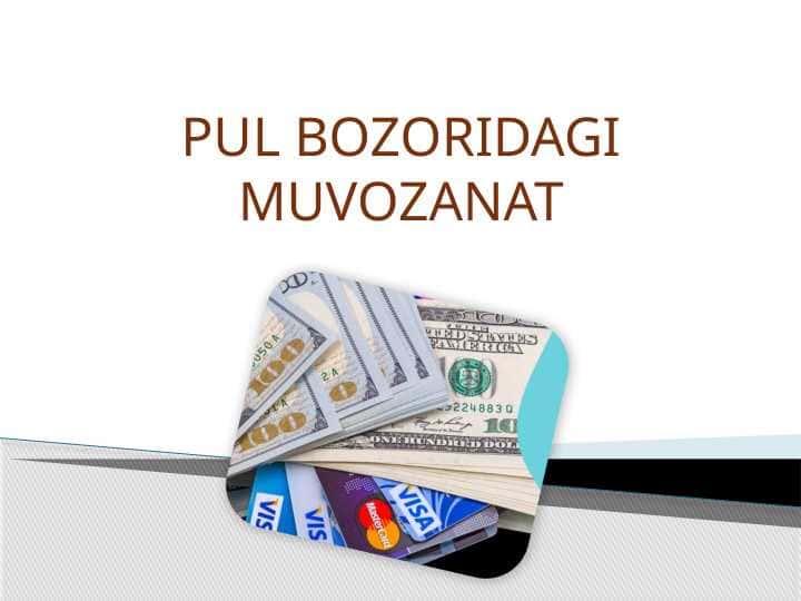 Pul bozoridagi muvozanat