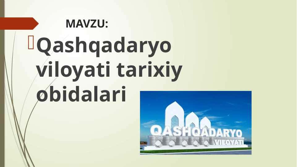Qashqadaryo viloyati tarixiy obidalari
