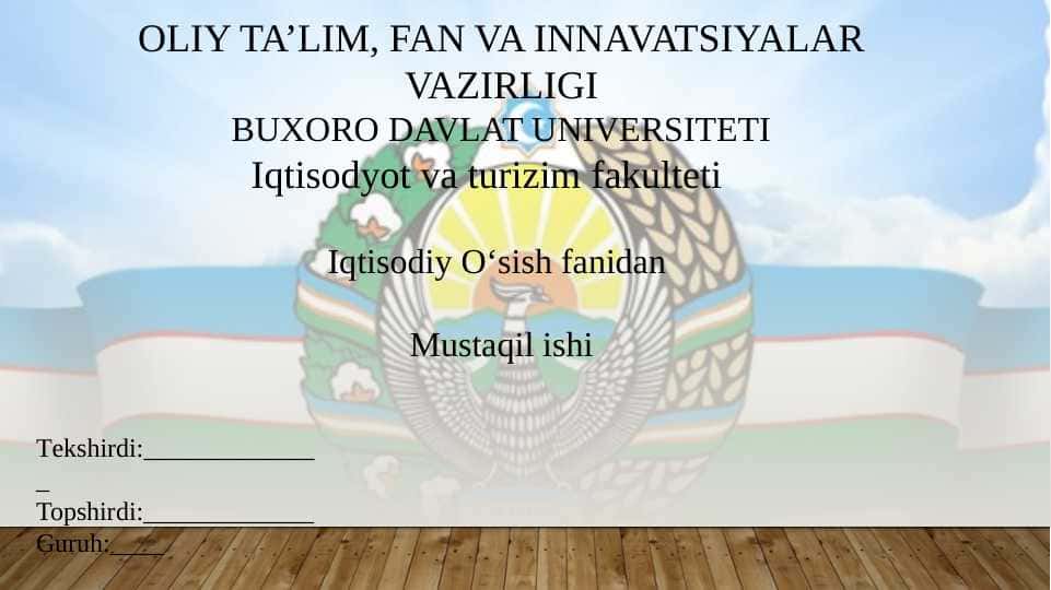 Inson kapitali iqtisodiy o‘sishdagi o‘rni va mohiyati