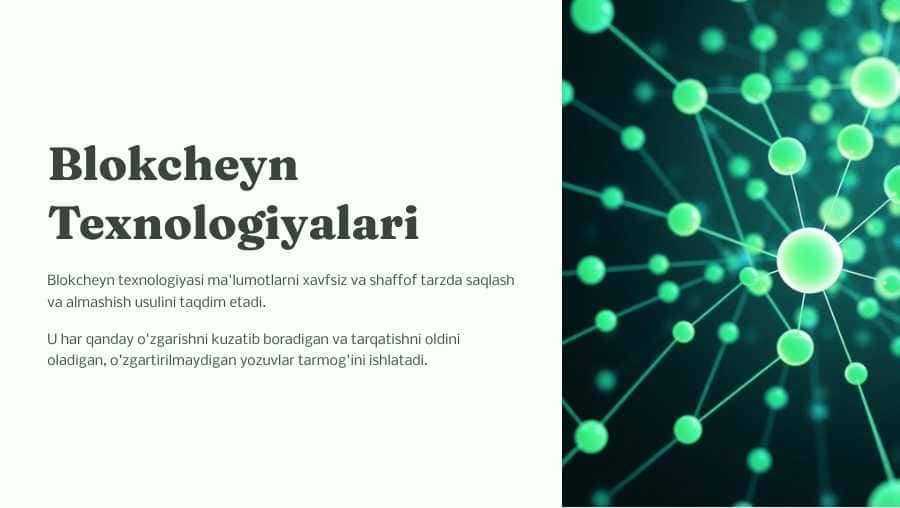 Blokcheyn Texnologiyalari