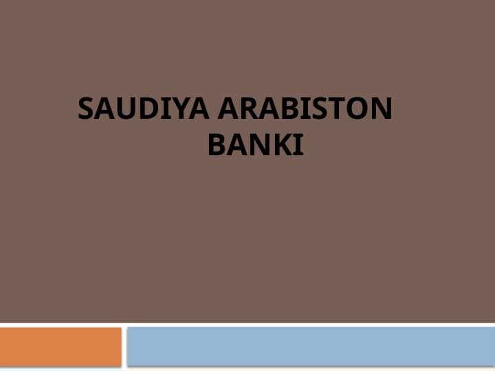 Saudiya Arabistoni bank tizimi