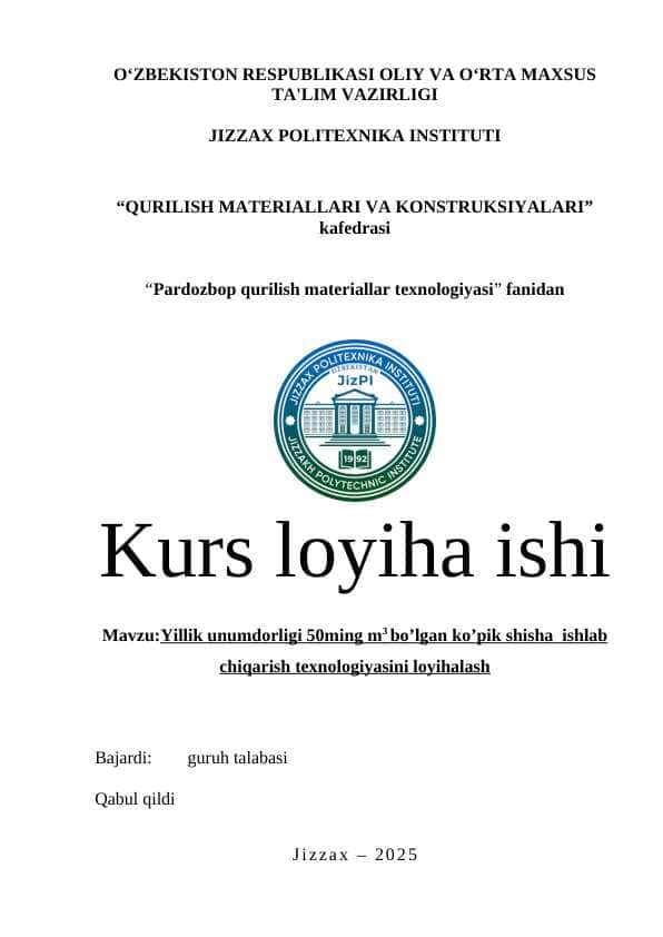 Ko'pik shisha ishlab chiqarish texnologiyasi