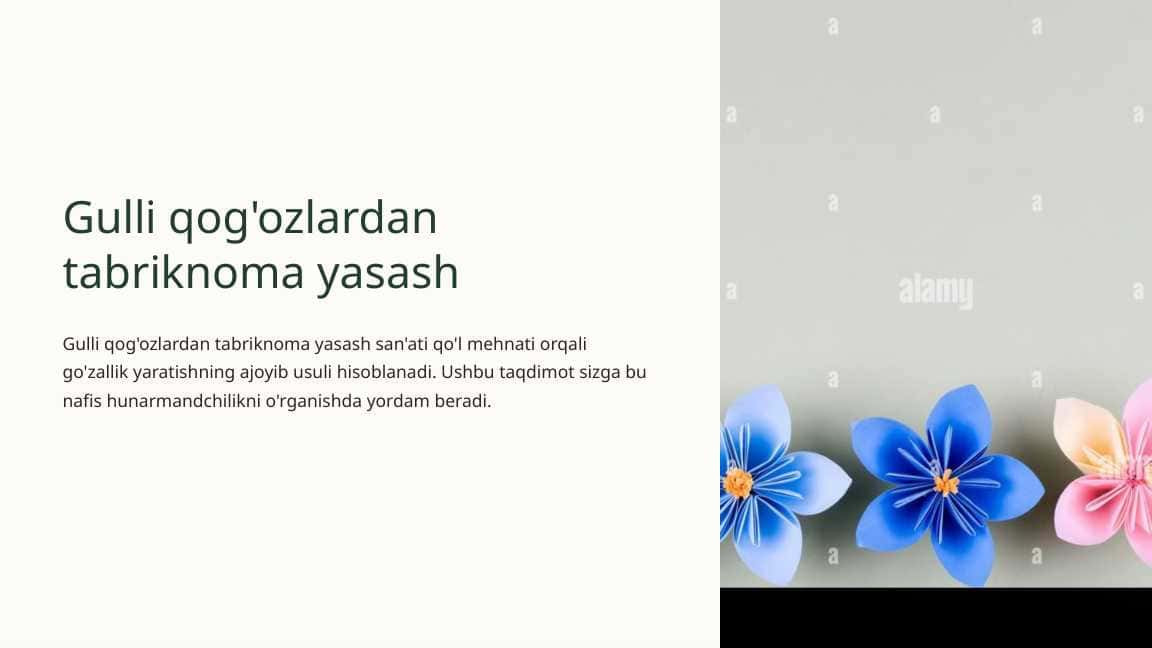 Gulli qog'ozlardan tabriknoma yasash