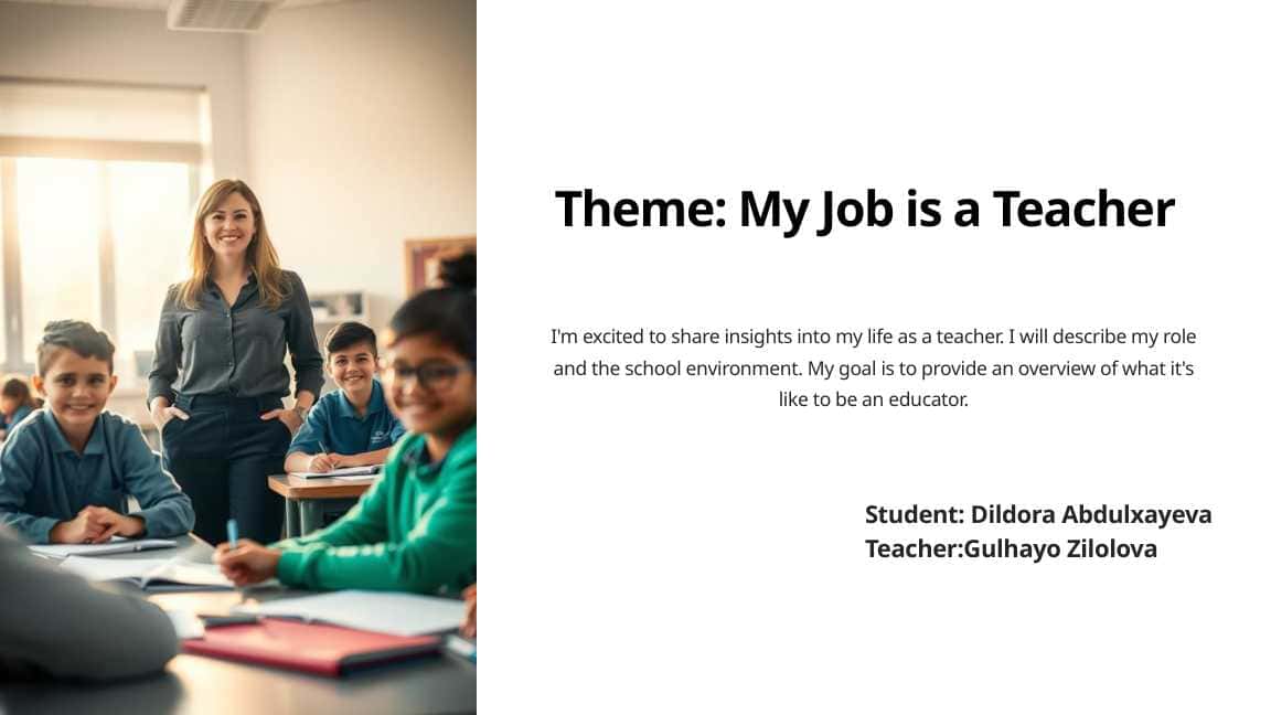 My Job is a Teacher