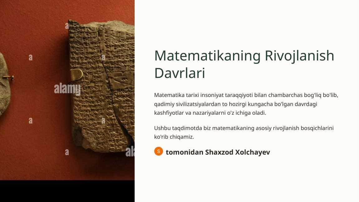 Matematikaning Rivojlanish Davrlari