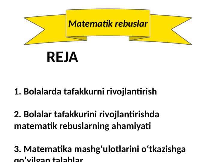 Matematik rebuslar