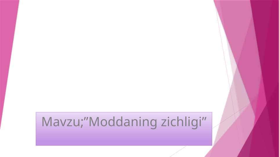Moddaning zichligi