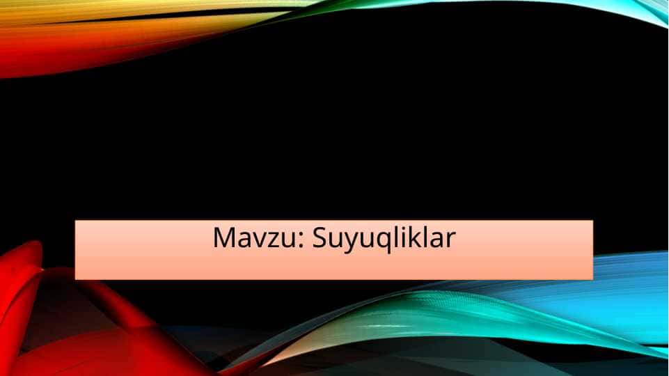 Suyuqliklar