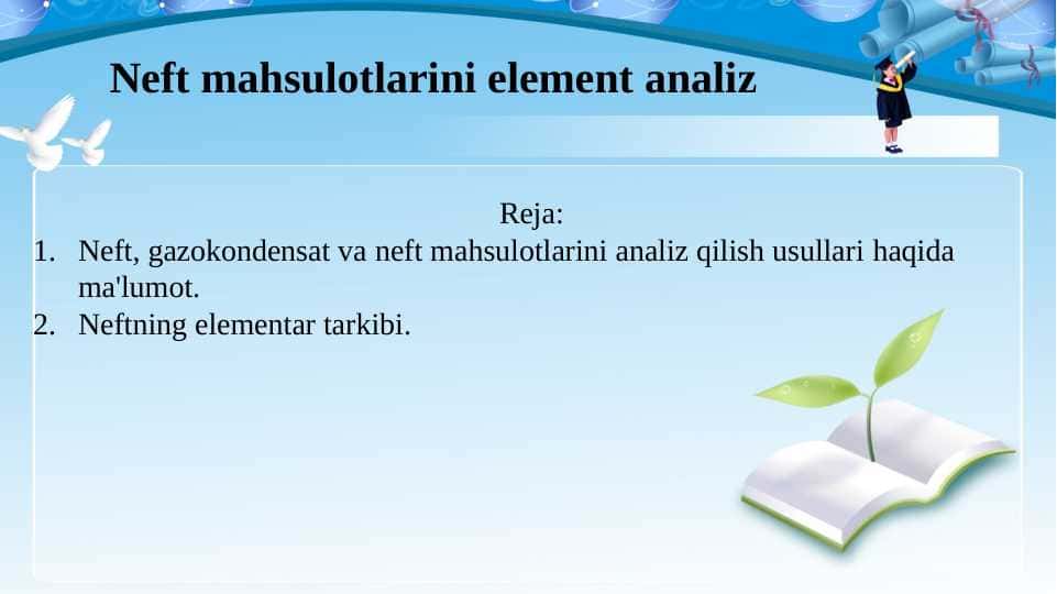 Neft mahsulotlarini element analiz