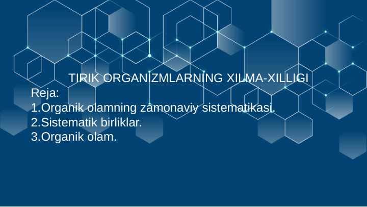 Tirik organizmlarning xilma-xilligi