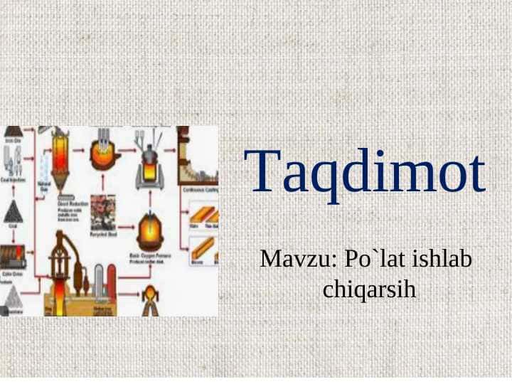 Po`lat ishlab chiqarish