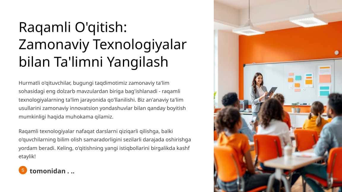 O‘qituvchilar uchun raqamli resurslar: Onlayn platformalar va ilovalar yordamida darsni yanada samarali o‘tkazish.