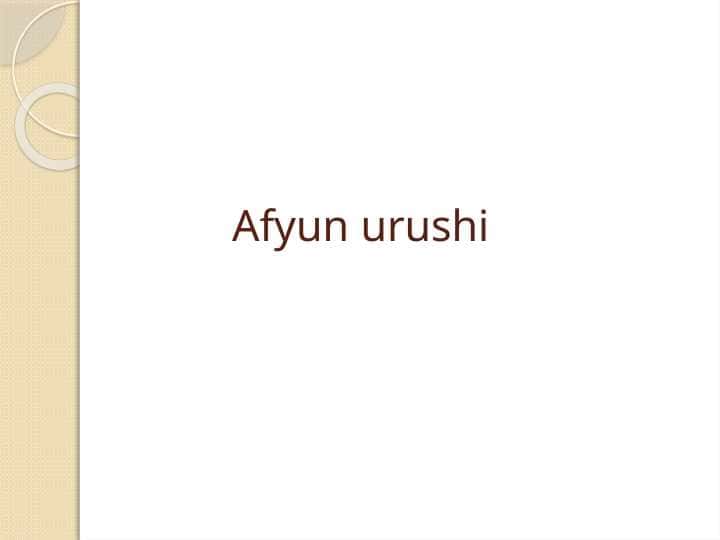 Afyun urushi