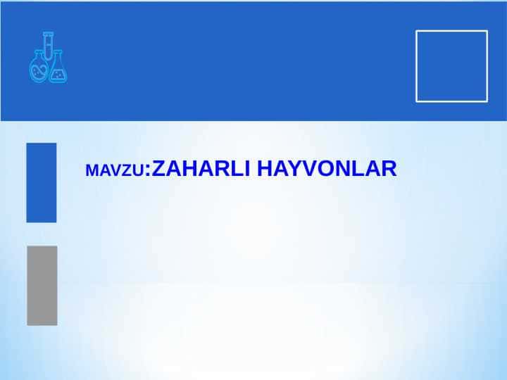 ZAHARLI HAYVONLAR