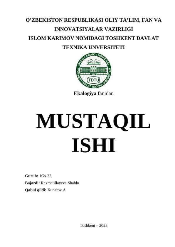 O‘simliklar ximoyasi muommolari